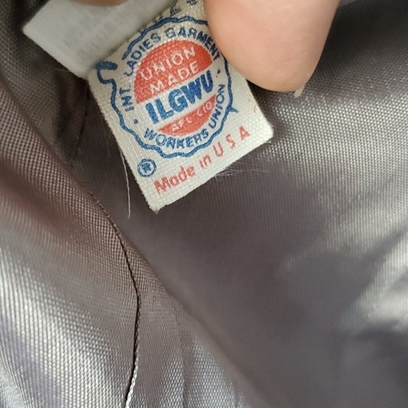 RARE Vintage 80s Gray Made in USA Union Wool Suit - Picture 9 of 13